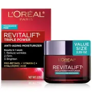 L'Oreal Paris Revitalift Triple Power Anti-Aging Face Moisturizer, Fragrance ...