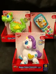 PlayRight Fairy Tales Unicorn First Phone Dinosaur Lights▪︎Sounds 3 Toys All New