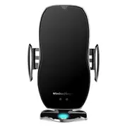 Catzon H9 Car Charger Touch Sensing Automatic Retractable Clip Fast Charging Phone Holder For iPhone/Samsung (Silver)
