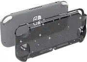 Switch Lite Clear Glitter Protective Case - Soft TPU Black