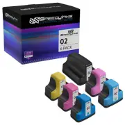 6PK BLACK COLOR Ink Cartridge for HP02 HP 02 PhotoSmart 3210v 3210xi D7145 D7168