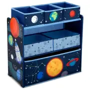 Space Adventures Toy Organizer for Kids with Galaxy Theme and Safety Certific...