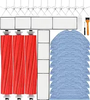 [YBVABE] for S7 Maxv Ultra Accessories 36Pack Kit Compatible with Roborock S7,S7 Plus,S7 MaxV,S7 MaxV Plus Replacement Parts - 3 Main Brush, 10 Mop, 12 Side Brush, 8 Filter, 2 Cleaning Brush