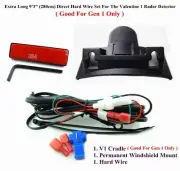 Cradle + 9'3"(280cm) Hard Wire + Mount For Valentine One V1 Gen1 Radar Detector