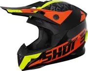 Shot Pulse Kid Airfit Kids Motocross Helmet, black-orange, Size S Black Orange