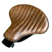 2007-2009 Harley Sportster Seat Spring Solo Brown Distressed Tuck Roll Leather C