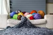 Chunky Yarn, Big Yarn, Chunky Knit Blanket Yarn DIY Arm Knitting Merino Wool Rov