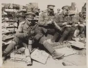 REPRINT OF ORIGINAL WWI PHOTO OF SOLDIERS FUSING STOKES