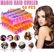 New 40PCS 50cm Magic Hair Curlers Curl Formers Spiral Ringlets Leverage Rollers