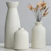 Ceramic Vase Set of 3, Modern Bohemian Farmhouse Home Decor, Flowers Vases for Living Room, Office, Entryway