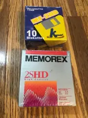 Memorex 2SHD 3.5" High Density 10 Pack And IBM MF-2HD 10pack Diskettes (P3