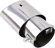 End Pipes Car Rear Round Exhaust Pipe Tail Muffler Tip Chrome Stainless Steel Automobile Muffler Tip Replacement Universal Car Exhaust Tip Pipe