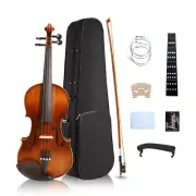 Handmade 1/2 Acoustic Violin 4 String Violin For Student Beginners with Case