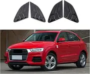 Compatible for Audi Q3 Rear Side Window Louvers Cover Trims Air Vent Louvers Sun Shade Shutter Car Accessories 2011-2018 2019-2022 2023(for 2011-2018,Black Left)