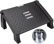 SEDISON Adjustable Under Desk Foot Rest - Ergonomic Foot Rest with 6 Height Position,Massage Surface Improve Posture & Circulation, Foot Stool with Firm Non-Slip Legs for Home Office