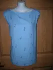 ANN TAYLOR - LIGHT BLUE SLEEVELESS TOP - FLORAL PATTERN - SIZE XX-LARGE - NWT!!