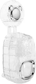 WOFASHPURET Transparent Automatic Toothpaste Dispenser with Cup Wall Mounted Toothpaste Holder for Bathroom Easy Bathroom Organizer for Toothbrush and Toothpaste No Drilling
