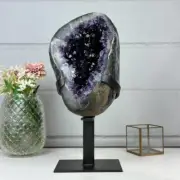 Deep Purple Large Amethyst Geode with Large & Shinny Crystals. AWS0800
