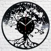 Tree of Life Record Wall Clock Vinyl Art Home Decor Original gift 12" 30cm 607