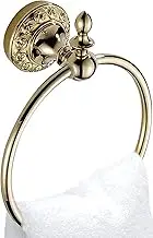 Weare Home Gold Towel Ring, Modern Towel Holder Ring with Drilling, Round Towel Rail for Modern Bathroom