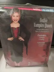 NEW Gothic Vampire Queen Halloween Costume Girl Small (4-6)