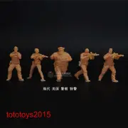 1/64 1/87 1/72 5pcs Modern American Police Scene Miniatures Figure Doll Model