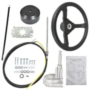 Marine Engine Turbine Rotary Steering System 10FT SS13710 Boat Cable With Wheel
