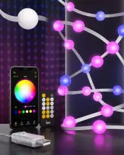 Fairy Lights Color Changing, 36FT 100 RGB LEDs Globe String Lights with Remote