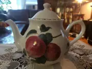 QUEENS Royal Horticultural Soc. "Hookers Fruit" Fine Bone China Teapot~7" Tall