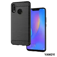 在飛比找Yahoo奇摩購物中心優惠-YANGYI揚邑 HUAWEI Y9 2019 碳纖維拉絲紋