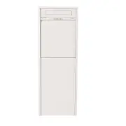Northcote Pottery Zip Parcel White Pillar Letterbox with Mail Collection