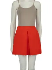 McQ Orange Box Pleat Mini Skirt