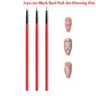 3Pcs Acrylic Nail Art Brush Nail Art Dotting Pen Drawing Painting Set 5/7/1 F FT