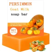 Persimmon Soap Bar for Body Odor Control, Purifying Deodorizing Face & Body A3X4
