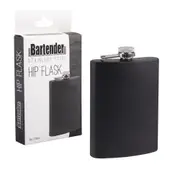 Bartender Hip Flask Stainless Steel 236ml Slim & Compact - Matte Black