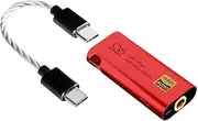 SHANLING UA1 Plus Headphone Amplifier, Portable USB DAC/AMP,Dual 43131 DAC,CT701 USB Receive Chip,Support Up to 768kHZ/32bit,DSD256,80mW@32Ω Output,Android app Control (Red)