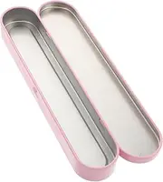DINHEAROM Box Tinplate Box Tongue Scraper Tweezers Home Craft Container Small Metal Container Small Storage Tin Portable Storage Container Mini Storage Container Small Metal Tin Iron Pink