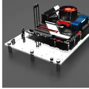Compact Acrylic Open Frame PC Case for ITX & Full-Size Builds - Easy Assembly
