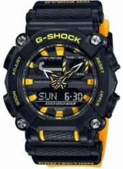 New Casio G-Shock Yellow Resin Strap Men's Watch GA900A-1A9