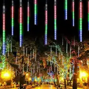 144LED Solar Meteoric Shower Lights LED Fairy String Lights Outdoor Waterproof