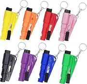 8 PCS Car Window Breaker Seatbelt Cutter,3-in-1 Glass Breaker Keychain Cutter,Emergency Keychain Car Escape Tool,Car Emergency Escape Tool for Car Accidents