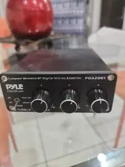 Pyle PDA20BT 100W 2 Channel Compact Hi-Fi Bluetooth Desktop Amplifier Receiver