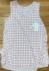 NWT Lularoe Perfect Tank Top Pink Mauve & White Plaid Checkered--Size X-Small XS