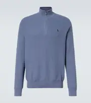 [Polo Ralph Lauren] Polo Ralph Lauren Half-zip cotton sweater AU 93 blue