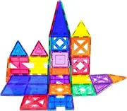 PicassoTiles 33 Piece Building Blocks 33pcs Educational Kit 3D Building Construction Toy Set Clear Magnetic Stacking Block STEM Playboard Magnet Felt Tiles Novelty Game, Creativity Beyond Imagination