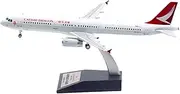 Pre-Built Model Aircraft 22CM 1/200 Scale Highly Detailed Airliner Model Cathay Dragon for Airbus A321 B-HTJ Aircraft Collectible Model Miniature Airplane Model