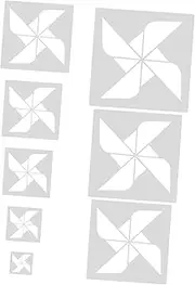 Homoyoyo 8pcs Reusable Windmill Stencils for DIY Crafting Templates for Painting Drawing and Home Decor for Family Bonding Activities and Creative Projects