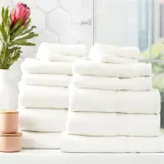 Renee Taylor Stella 14 Piece White Towel Pack