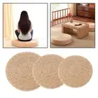 Knitted Straw Seat Cushion Round Pouf Window Chair Tatami Floor Cushion