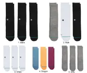 Stance Mens Crew Socks 3 Pack ~ Icon 3 Pack Multi M